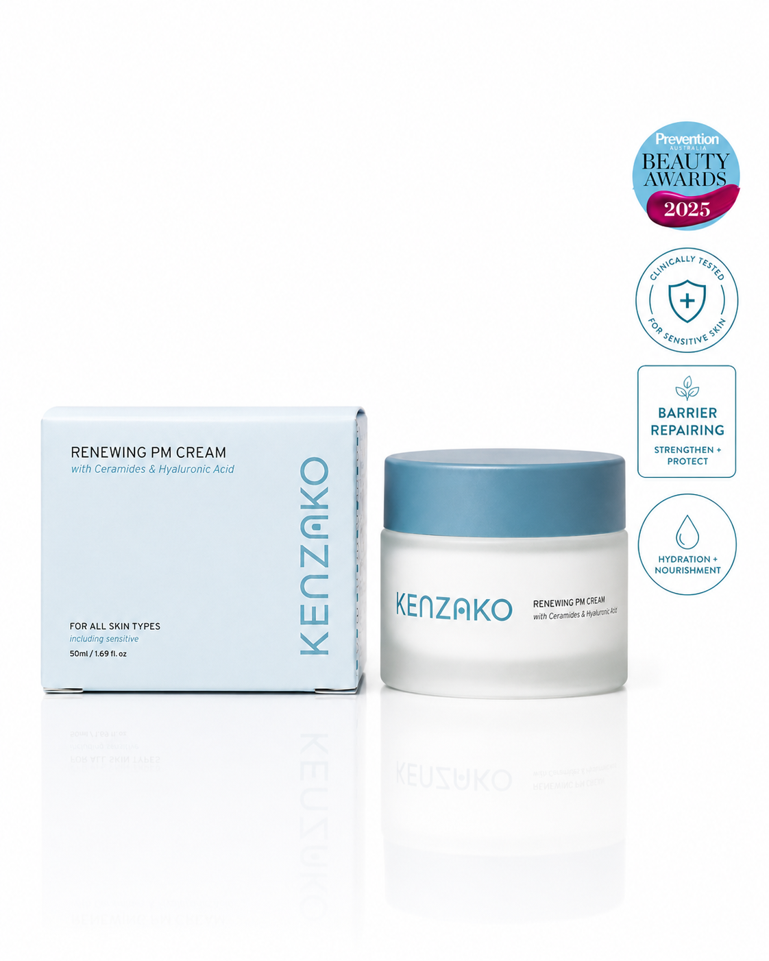 Award-Winning Renewing PM Cream | Triple Ceramide Night Moisturiser with Hyaluronic Acid