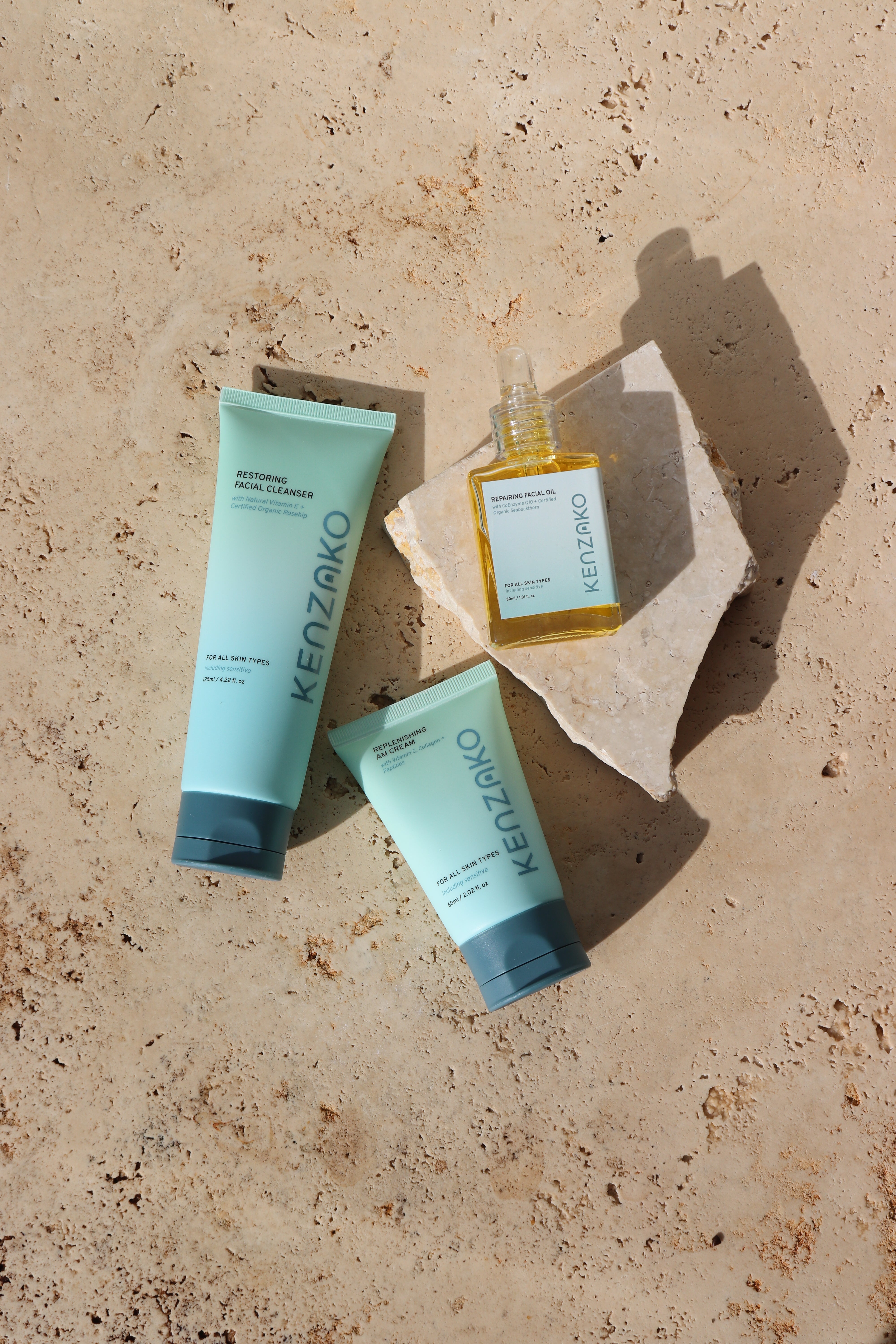 Kenzako Best-Selling Skincare | AHA Body Scrub, Face Oils & Creams