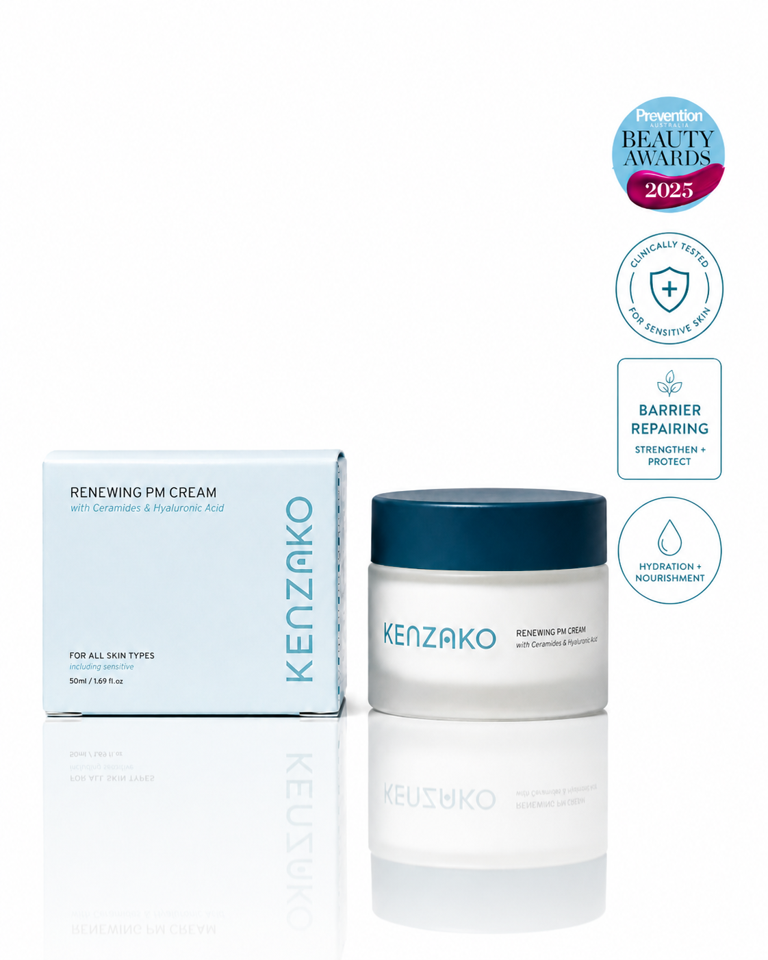 Renewing PM Cream - Triple Ceramides Hyaluronic Acid Night Moisturiser