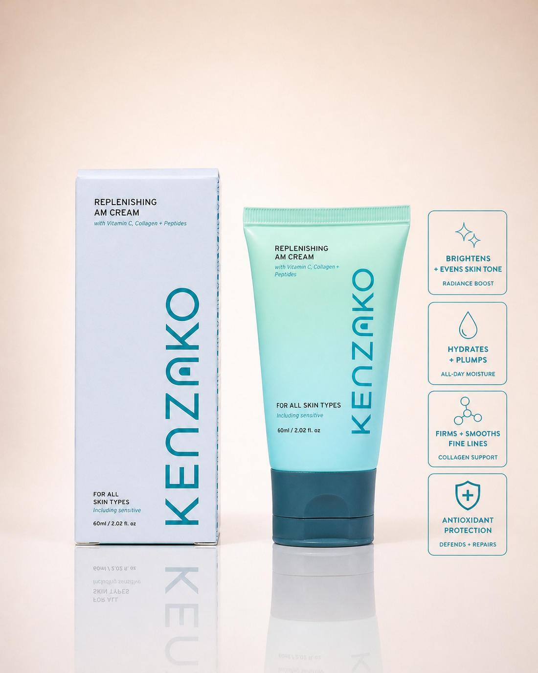 Replenishing AM Cream - Peptide &amp; Vitamin C Day Moisturiser