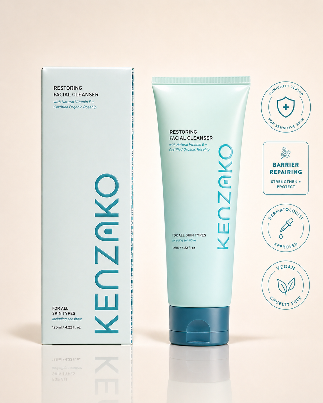 Restoring Face Cleanser - Gentle Cleanser with Rosehip &amp; Aloe Vera